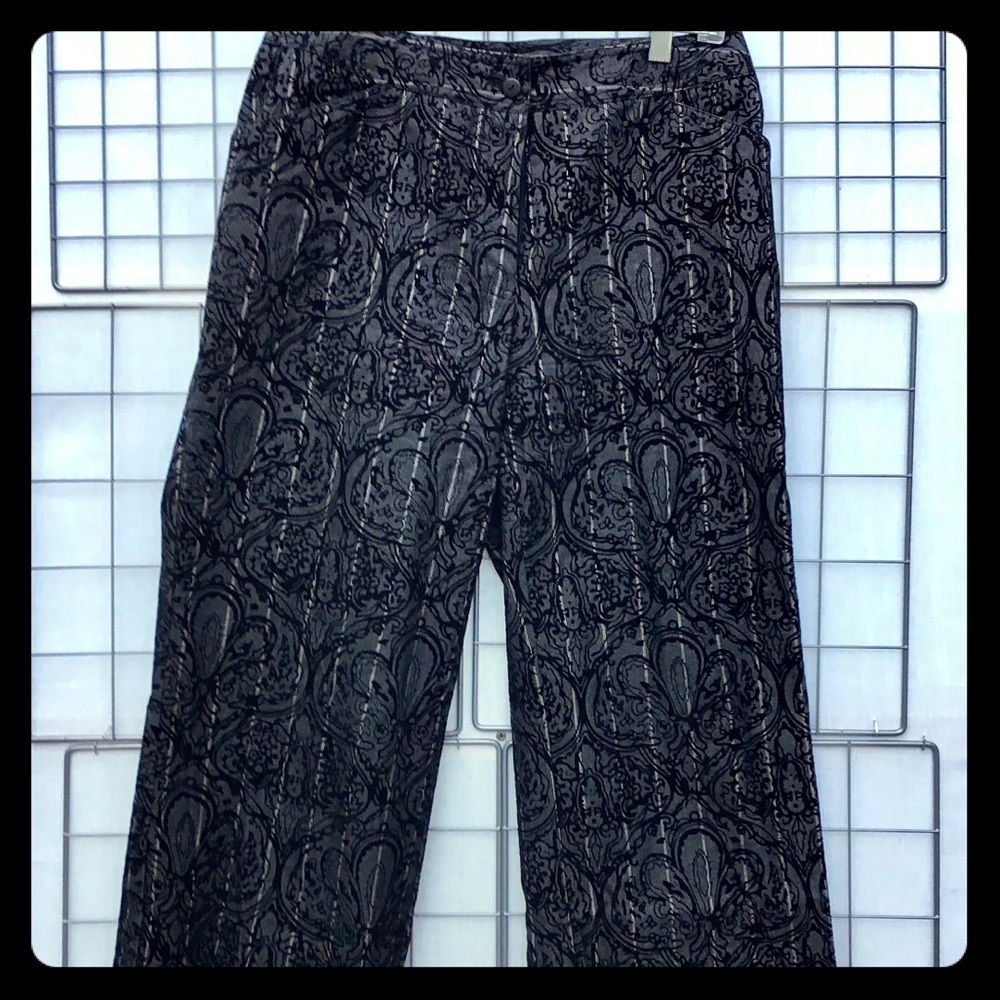 Embroidered Black Pants